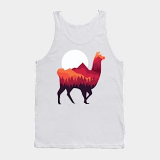 Forest Alpaca the of An Alpaca with An Illustration of a Forest Inside Forest Tank Top